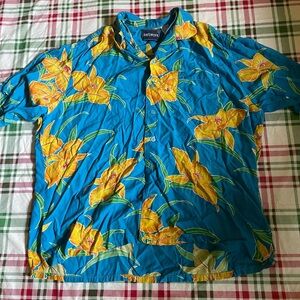 Vintage Network Short Sleeve Button Up Floral Hawaiian Shirt Men’s Size Xl